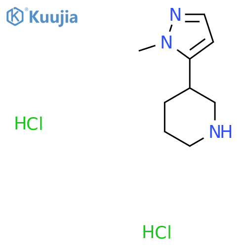 3-(1-methyl-1H-pyrazol-5-yl)piperidine dihydrochloride structure