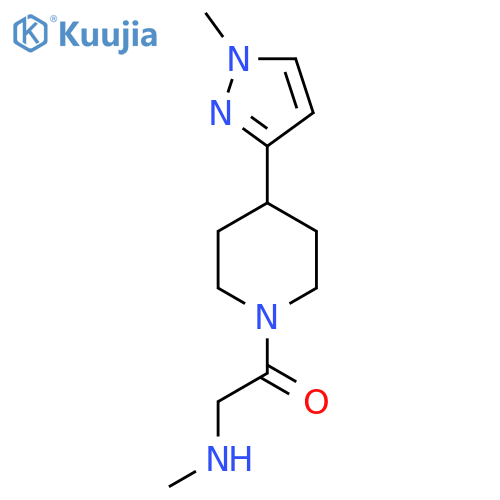 1-(4-(1-methyl-1H-pyrazol-3-yl)piperidin-1-yl)-2-(methylamino)ethan-1-one structure