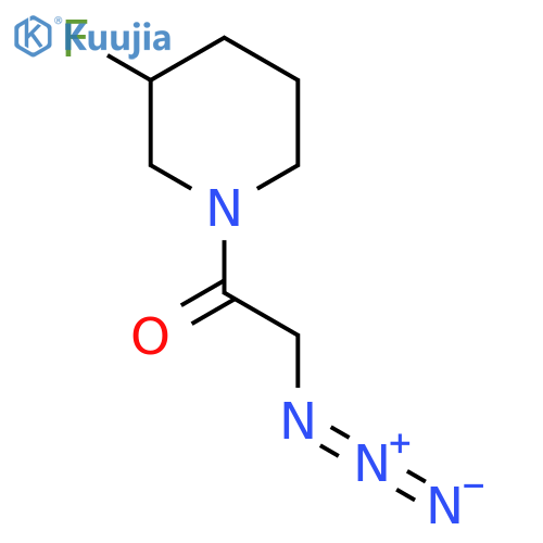 2-Azido-1-(3-fluoropiperidin-1-yl)ethan-1-one structure