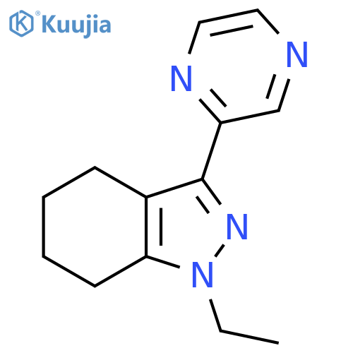 1-ethyl-3-(pyrazin-2-yl)-4,5,6,7-tetrahydro-1H-indazole structure