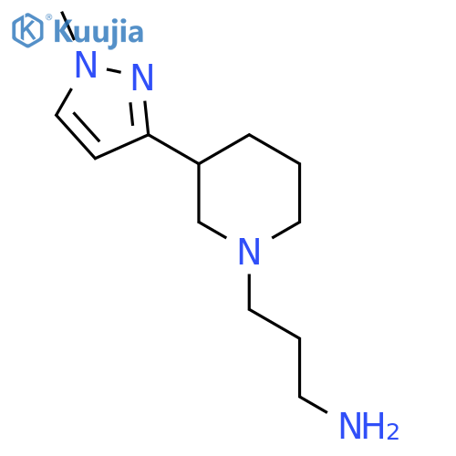 3-(3-(1-methyl-1H-pyrazol-3-yl)piperidin-1-yl)propan-1-amine structure