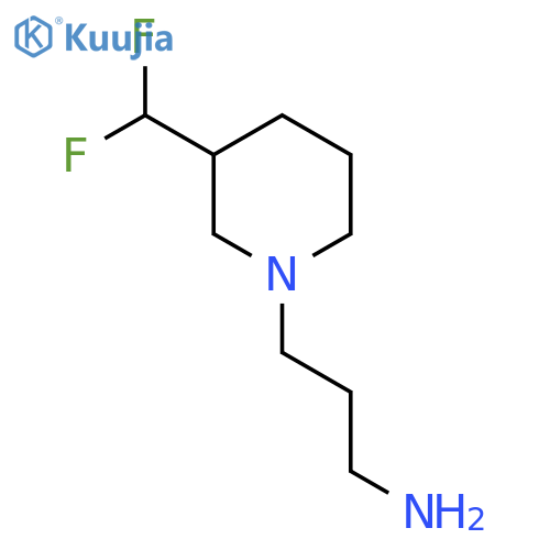 3-(3-(Difluoromethyl)piperidin-1-yl)propan-1-amine structure