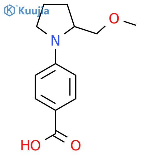 4-(2-(Methoxymethyl)pyrrolidin-1-yl)benzoic acid structure