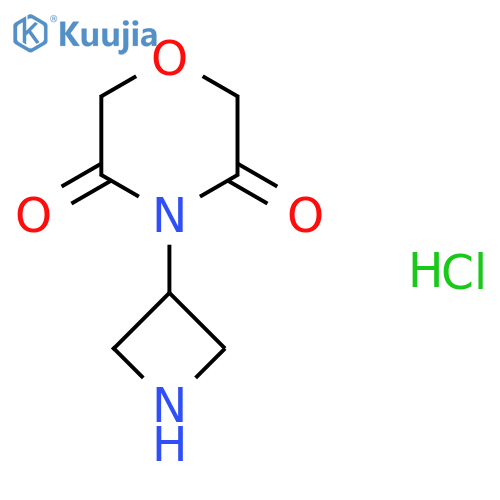 4-(Azetidin-3-yl)morpholine-3,5-dione hydrochloride structure