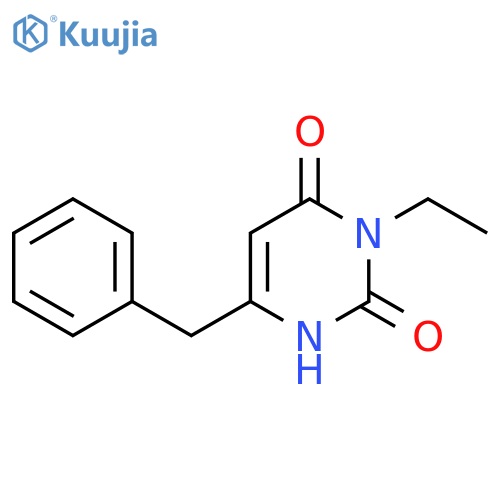 6-Benzyl-3-ethyl-1,2,3,4-tetrahydropyrimidine-2,4-dione structure