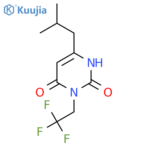 6-(2-Methylpropyl)-3-(2,2,2-trifluoroethyl)-1,2,3,4-tetrahydropyrimidine-2,4-dione structure