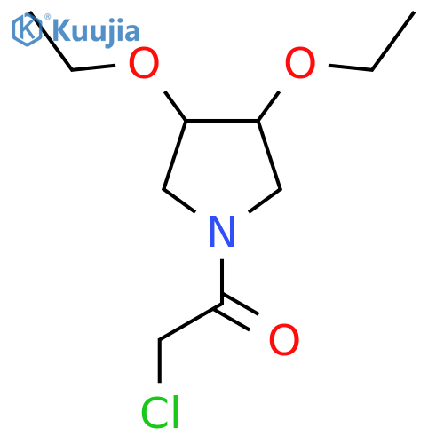 2-Chloro-1-(3,4-diethoxypyrrolidin-1-yl)ethan-1-one structure