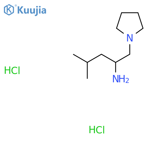 4-Methyl-1-(pyrrolidin-1-yl)pentan-2-amine dihydrochloride structure