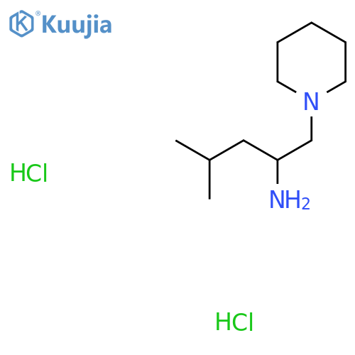 4-Methyl-1-(piperidin-1-yl)pentan-2-amine dihydrochloride structure
