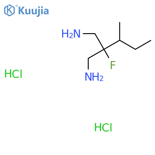 2-(Aminomethyl)-2-fluoro-3-methylpentan-1-amine dihydrochloride structure