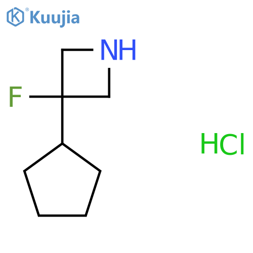 3-Cyclopentyl-3-fluoroazetidine hydrochloride structure