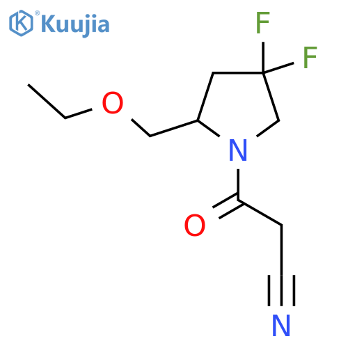 3-(2-(Ethoxymethyl)-4,4-difluoropyrrolidin-1-yl)-3-oxopropanenitrile structure