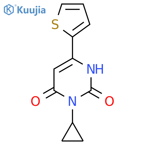 3-Cyclopropyl-6-(thiophen-2-yl)-1,2,3,4-tetrahydropyrimidine-2,4-dione structure