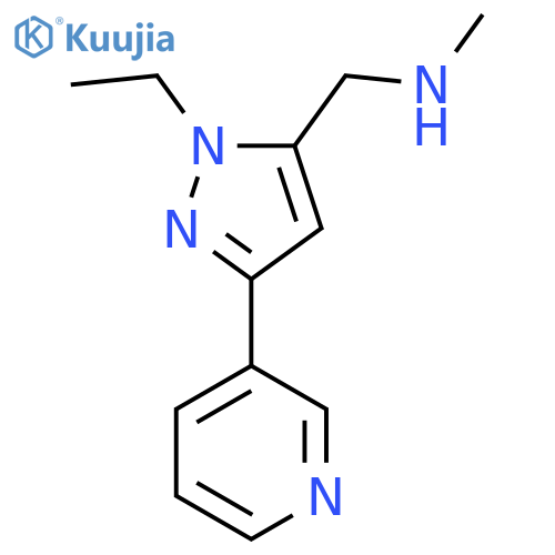 1-(1-ethyl-3-(pyridin-3-yl)-1H-pyrazol-5-yl)-N-methylmethanamine structure