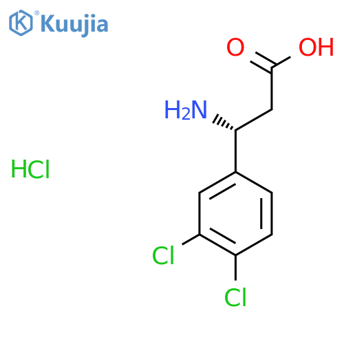 (R)-3-Amino-3-(3,4-dichlorophenyl)propanoic acid hydrochloride structure