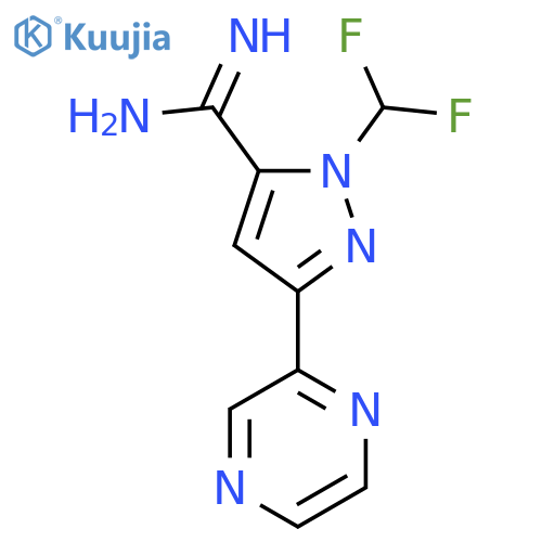 1-(difluoromethyl)-3-(pyrazin-2-yl)-1H-pyrazole-5-carboximidamide structure