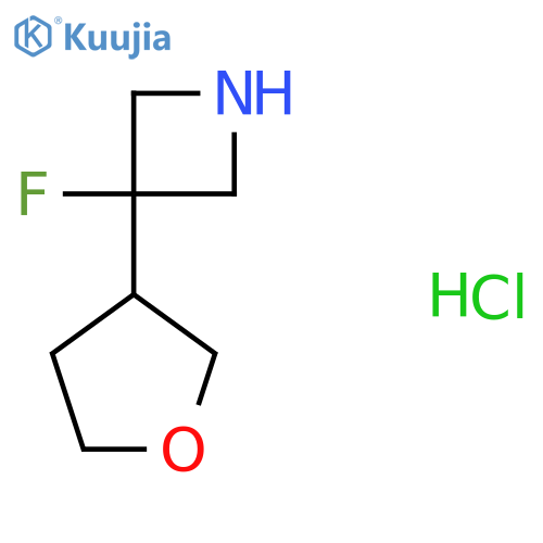 3-Fluoro-3-(oxolan-3-yl)azetidine hydrochloride structure