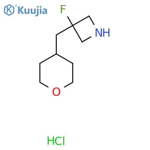 3-Fluoro-3-[(oxan-4-yl)methyl]azetidine hydrochloride structure
