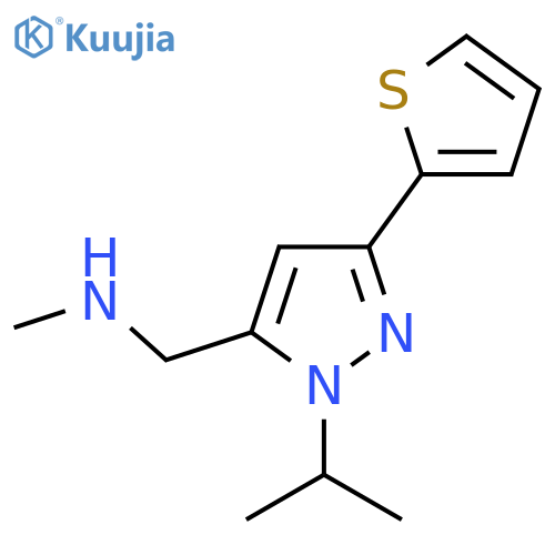 1-(1-isopropyl-3-(thiophen-2-yl)-1H-pyrazol-5-yl)-N-methylmethanamine structure