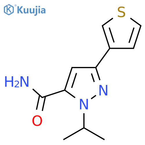 1-isopropyl-3-(thiophen-3-yl)-1H-pyrazole-5-carboxamide structure
