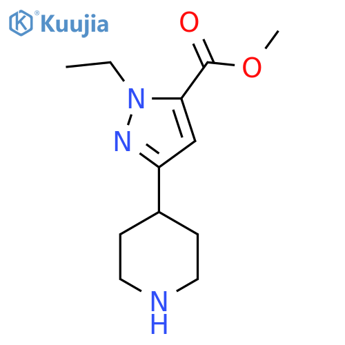 methyl 1-ethyl-3-(piperidin-4-yl)-1H-pyrazole-5-carboxylate structure