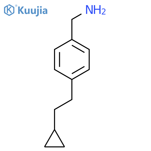 (4-(2-Cyclopropylethyl)phenyl)methanamine structure