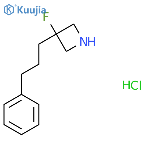 3-Fluoro-3-(3-phenylpropyl)azetidine hydrochloride structure