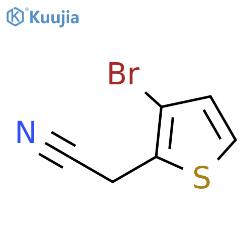 2-(3-bromothiophen-2-yl)acetonitrile structure
