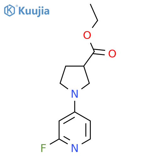 Ethyl 1-(2-fluoropyridin-4-yl)pyrrolidine-3-carboxylate structure