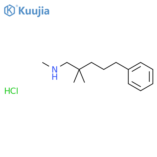(2,2-Dimethyl-5-phenylpentyl)(methyl)amine hydrochloride structure