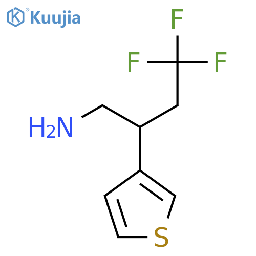 4,4,4-Trifluoro-2-(thiophen-3-yl)butan-1-amine structure