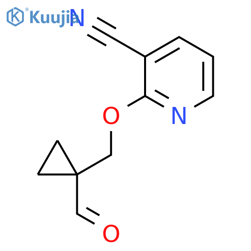 2-((1-Formylcyclopropyl)methoxy)nicotinonitrile structure