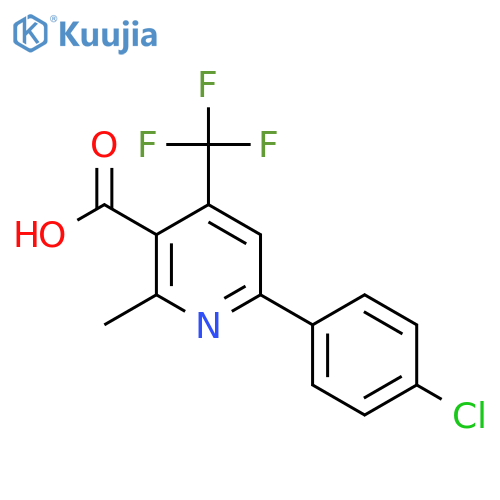 6-(4-Chlorophenyl)-2-methyl-4-(trifluoromethyl)nicotinic acid structure
