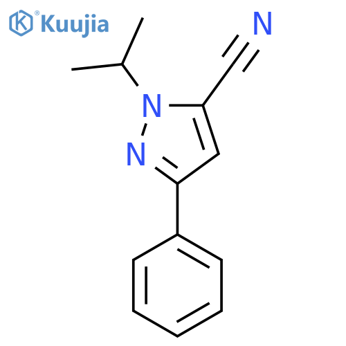 1-isopropyl-3-phenyl-1H-pyrazole-5-carbonitrile structure