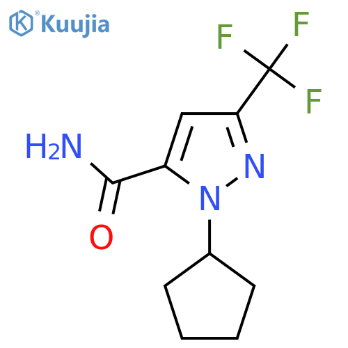 1-cyclopentyl-3-(trifluoromethyl)-1H-pyrazole-5-carboxamide structure