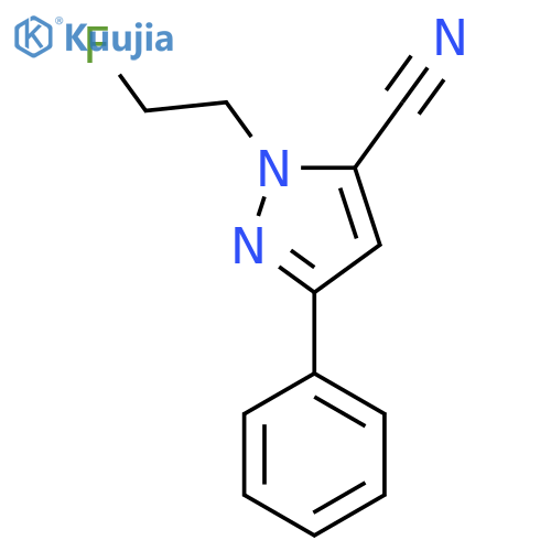 1-(2-fluoroethyl)-3-phenyl-1H-pyrazole-5-carbonitrile structure