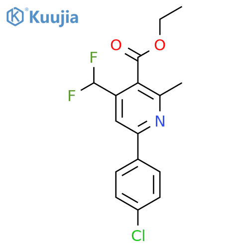 Ethyl 6-(4-chlorophenyl)-4-(difluoromethyl)-2-methylnicotinate structure