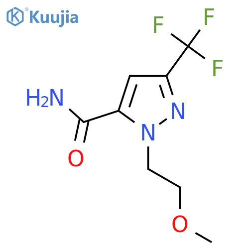 1-(2-methoxyethyl)-3-(trifluoromethyl)-1H-pyrazole-5-carboxamide structure