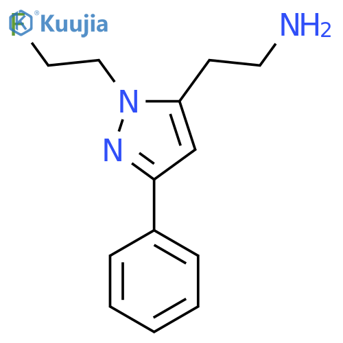 2-(1-(2-fluoroethyl)-3-phenyl-1H-pyrazol-5-yl)ethan-1-amine structure