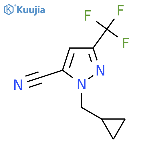 1-(cyclopropylmethyl)-3-(trifluoromethyl)-1H-pyrazole-5-carbonitrile structure