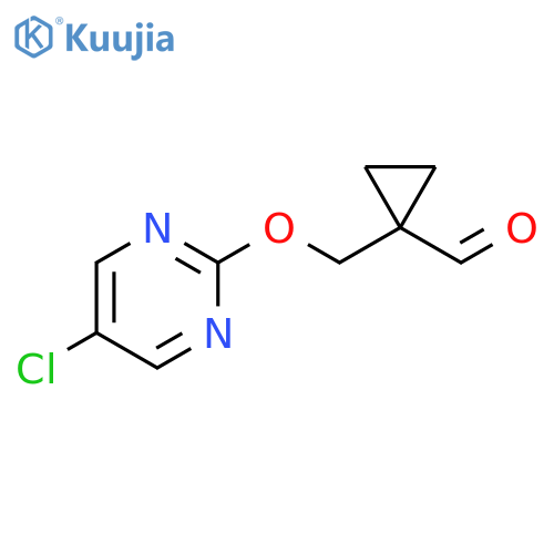 1-(((5-chloropyrimidin-2-yl)oxy)methyl)cyclopropane-1-carbaldehyde structure