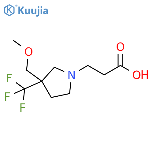3-(3-(methoxymethyl)-3-(trifluoromethyl)pyrrolidin-1-yl)propanoic acid structure