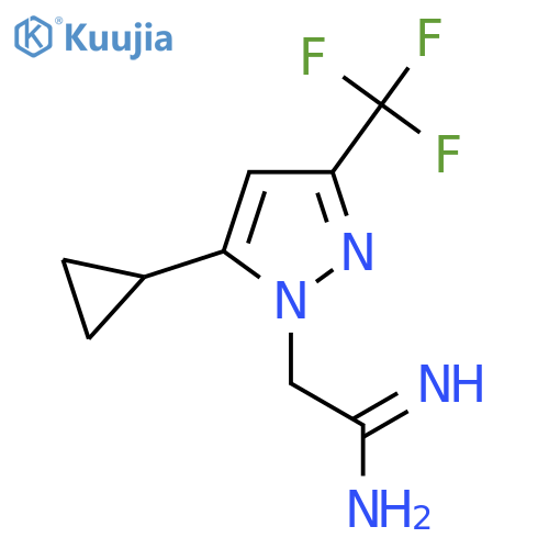 2-(5-cyclopropyl-3-(trifluoromethyl)-1H-pyrazol-1-yl)acetimidamide structure