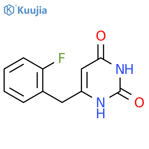 6-(2-fluorobenzyl)pyrimidine-2,4(1H,3H)-dione structure