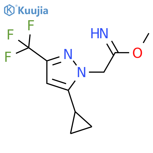 methyl 2-(5-cyclopropyl-3-(trifluoromethyl)-1H-pyrazol-1-yl)acetimidate structure