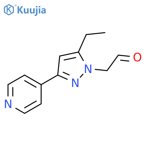 2-(5-ethyl-3-(pyridin-4-yl)-1H-pyrazol-1-yl)acetaldehyde structure