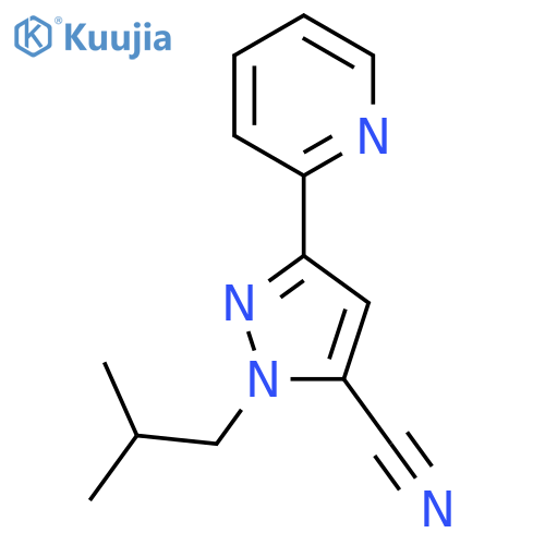 1-isobutyl-3-(pyridin-2-yl)-1H-pyrazole-5-carbonitrile structure