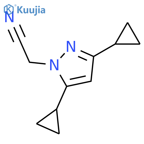2-(3,5-dicyclopropyl-1H-pyrazol-1-yl)acetonitrile structure