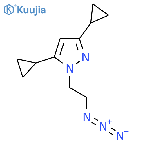 1-(2-Azidoethyl)-3,5-dicyclopropyl-1H-pyrazole structure