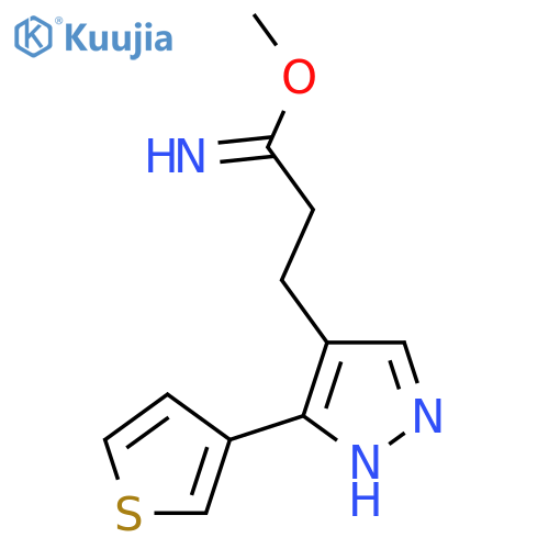 methyl 3-(3-(thiophen-3-yl)-1H-pyrazol-4-yl)propanimidate structure